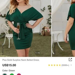 SHEIN Strapless Plus Dress